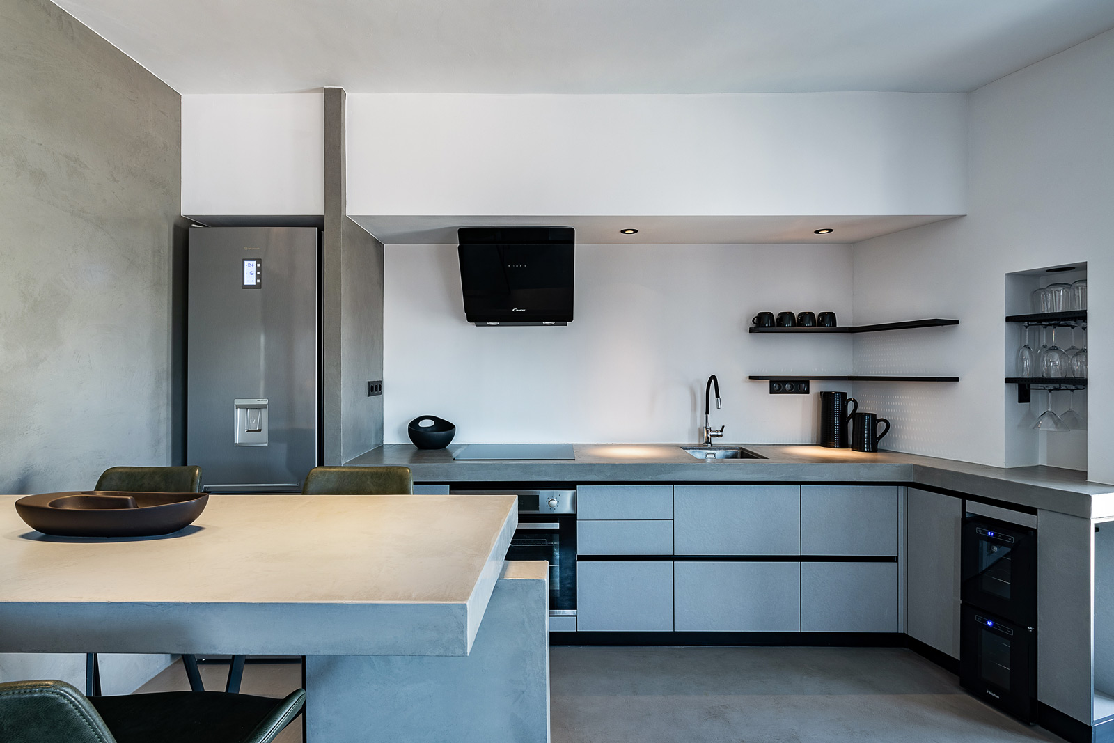 Loft interior, kitchen view