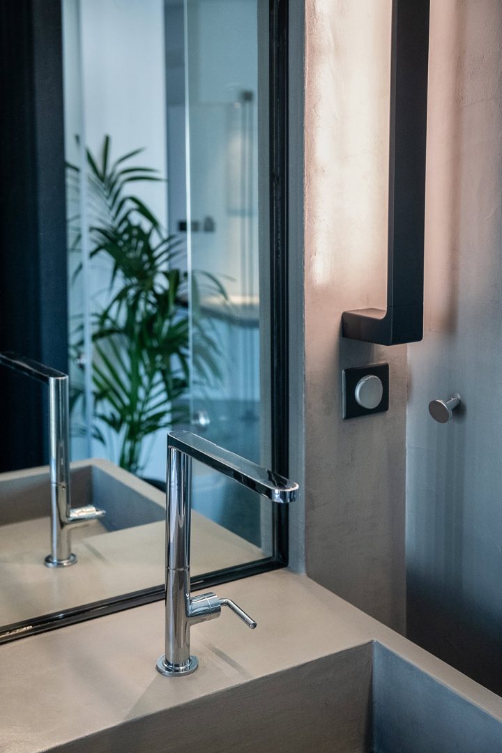 Loft bathroom , kitchen view