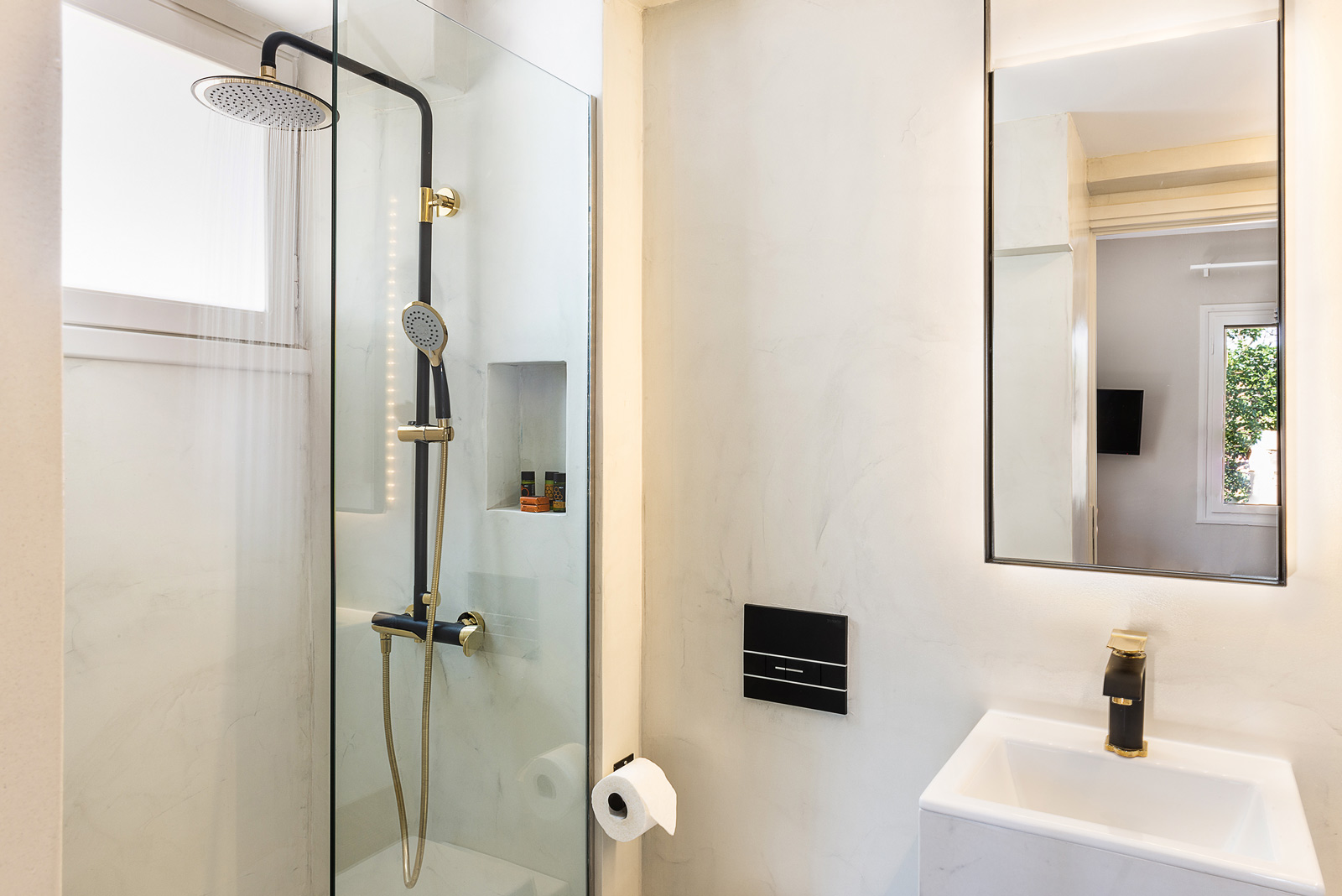 Hotel interior, bathroom view